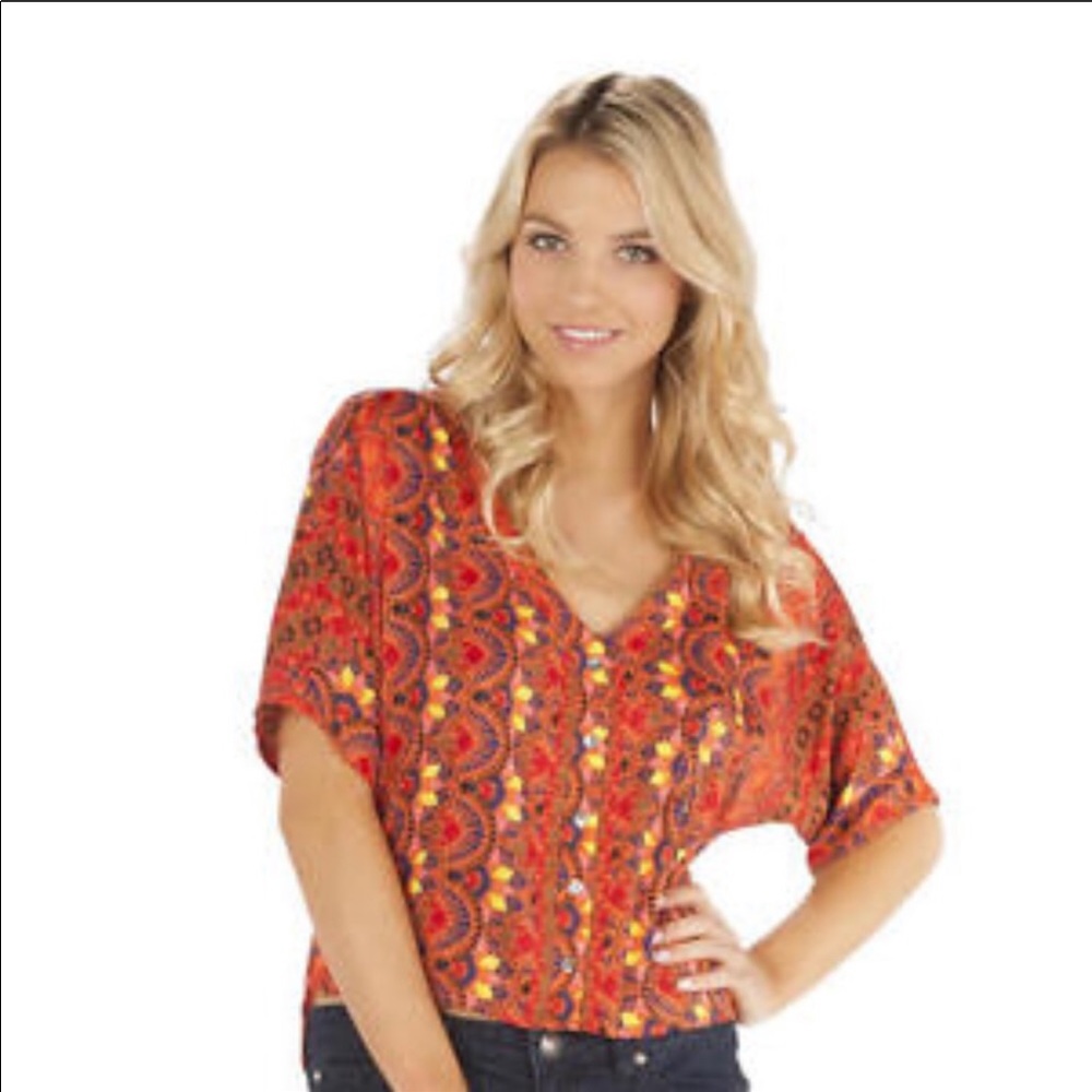 Jessica Simpson tribal print top